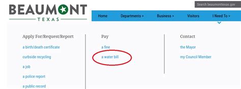 beaumont water bill payment online.